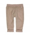 GYMP bruine broek met fijne print in zwart en goud