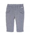 GYMP blauwe broek met bolletjes