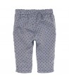 GYMP blauwe broek met bolletjes