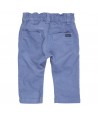 GYMP blauwe broek in soepele ribfluweel