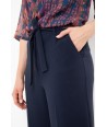 TERRE BLEUE donkerblauwe geklede broek