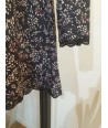 AC korte zwarte jurk met fijne print