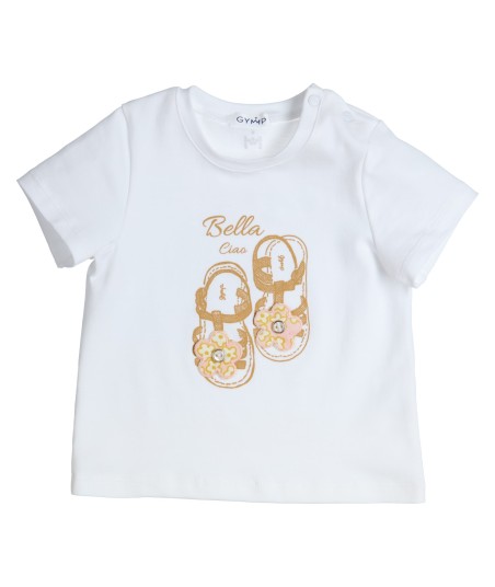 GYMP wit t-shirt met sandalen