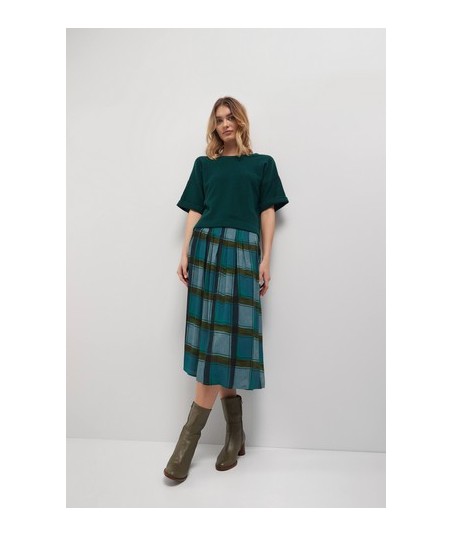 HER. midi rok met groene ruit