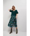 HER. midi rok met groene ruit