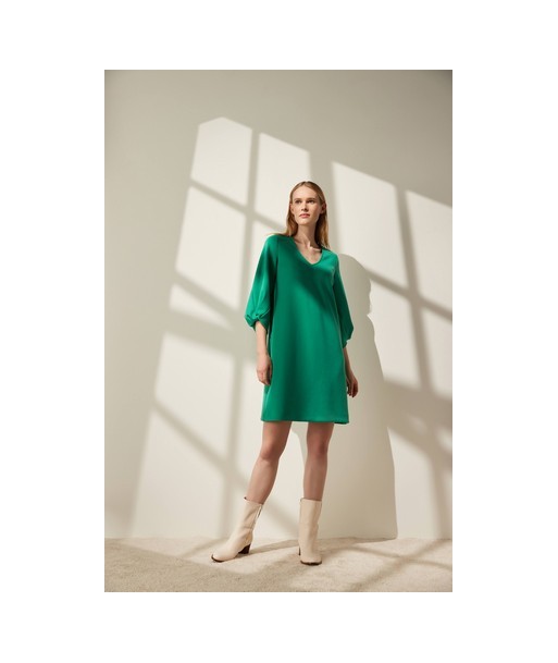 HER. korte jurk in emerald groen
