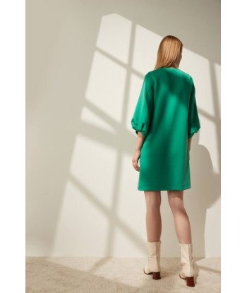 HER. korte jurk in emerald groen