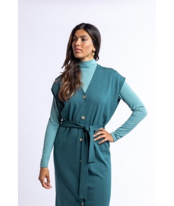 FOUR ROSES lange cardigan zonder mouwen