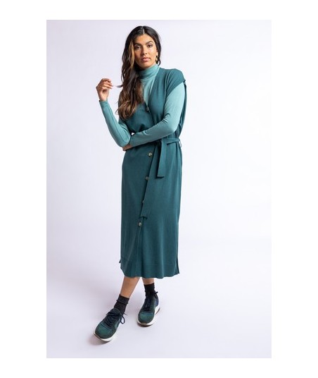 FOUR ROSES lange cardigan zonder mouwen