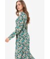 TERRE BLEUE midi jurk met bloemen
