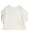 GYMP ecru t-shirt met vooraan frullen