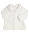 GYMP ecru pull met roze strikjes