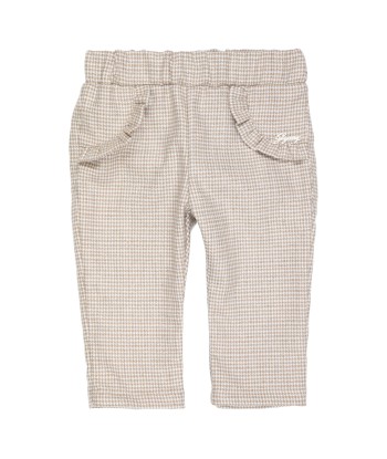 GYMP broek met fijne bruine ruitjes