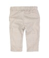 GYMP broek met fijne bruine ruitjes