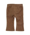 GYMP bruine flare legging met ribbelstructuur
