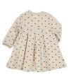 GYMP beige jurk met bruine hartjes