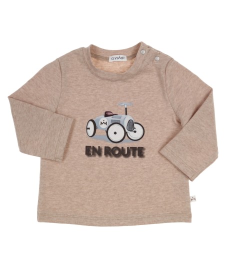 GYMP beige t-shirt en route
