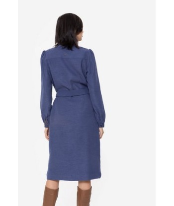 TERRE BLEUE blauwe jurk