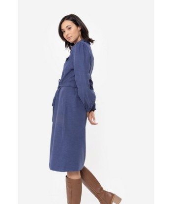 TERRE BLEUE blauwe jurk
