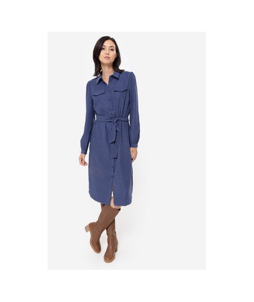 TERRE BLEUE blauwe jurk