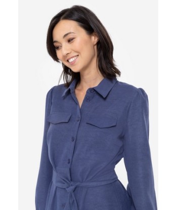 TERRE BLEUE blauwe jurk