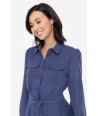 TERRE BLEUE blauwe jurk