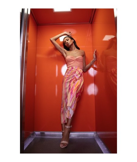 AC wikkel rok met strepen in multicolor