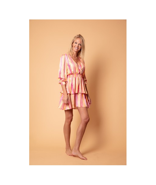AC korte jurk met strepen in multicolor