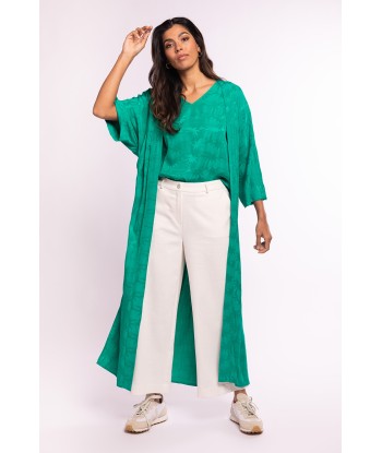 FOUR ROSES lange groene kimono