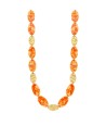 BIBA lange ketting met gouden en oranje stenen