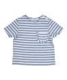 GYMP t-shirt met blauwe strepen
