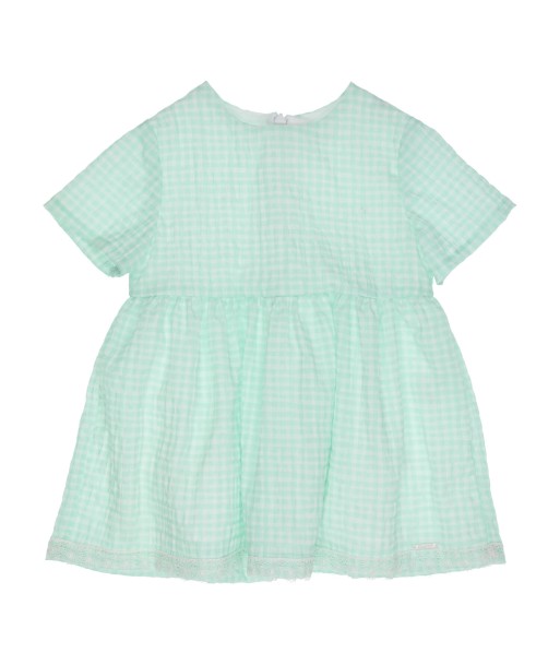 GYMP jurk met turquoise ruiten