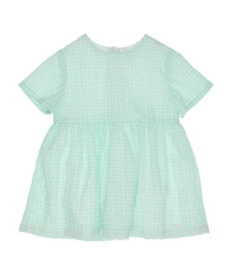 GYMP jurk met turquoise ruiten