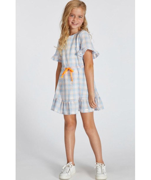 BLUE BAY jurk met blauwe ruiten