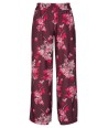 FOUR ROSES losse bordeaux broek met print