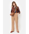 TERRE BLEUE camel broek in soepele ribfluweel