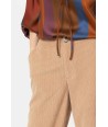 TERRE BLEUE camel broek in soepele ribfluweel