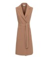 TERRE BLEUE camel mouwloze vest