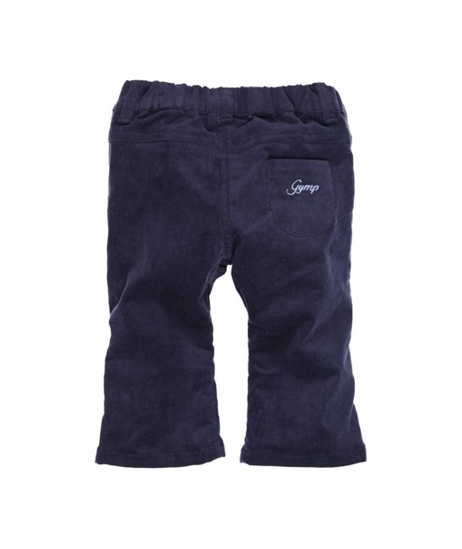 GYMP donkerblauwe broek in een fijne ribfluweel