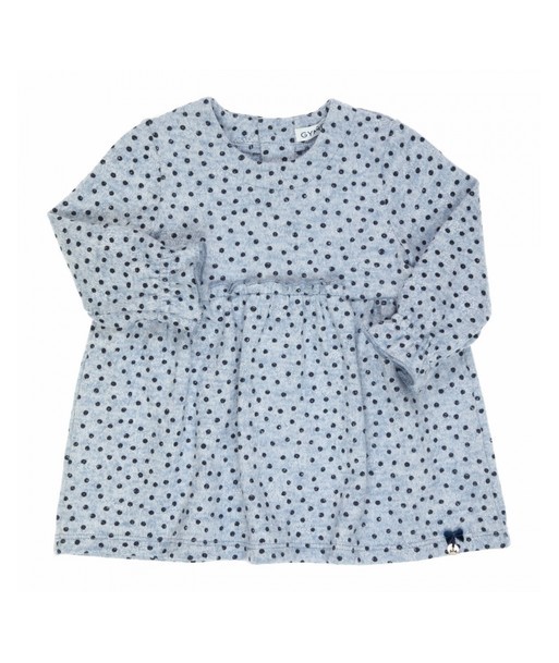 GYMP jurk met blauwe bolletjes