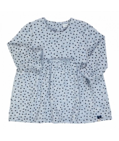 GYMP jurk met blauwe bolletjes