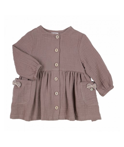 GYMP chocolade bruine tetra jurk