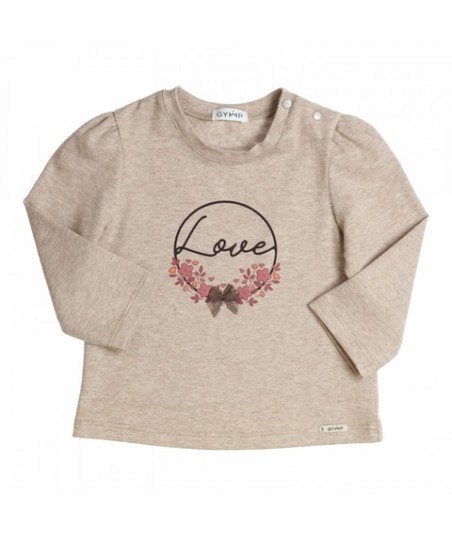 GYMP lichtbruin t-shirt love