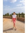 FOUR ROSES lange rok met fijne print