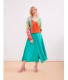 HER losse vlotte rok in azuur