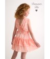 DIAMANTE BLU korte jurk met oranje print