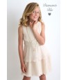 DIAMANTE BLU roze jurk met spikkeltjes