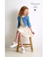 DIAMANTE BLU gouden jurk met kant