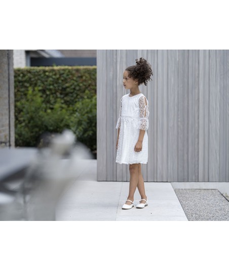 GYMP kanten jurk met driekwartmouw