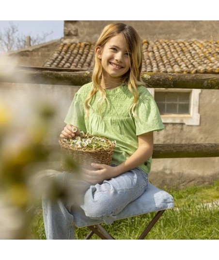 VINGINO groen bloesje met korte mouw